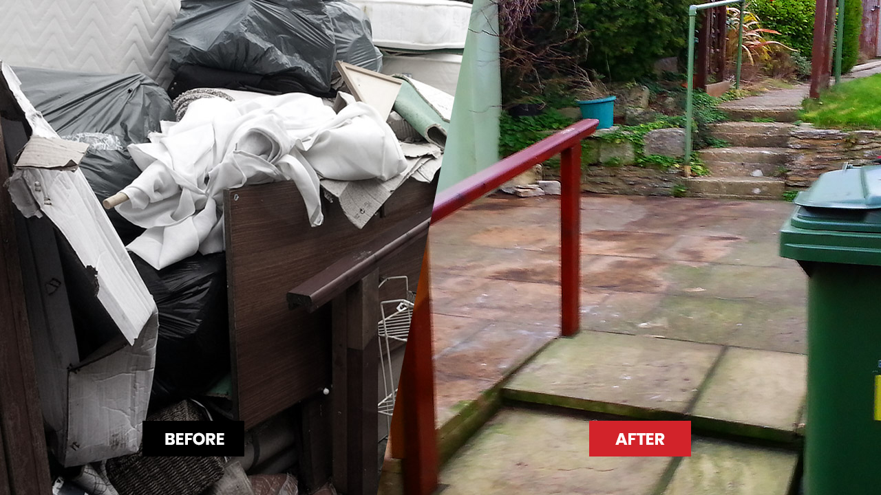 Before and After Rubbish Clearance